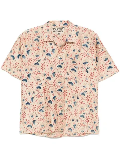 Kartik Research Floral-print Shirt In Neutrals