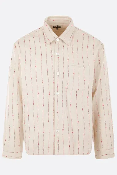 Karu Research Off-white Button Shirt In Neutrals