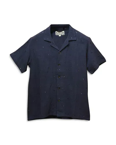 Karu Research Short Sleeve Camp Shirt In Indigo