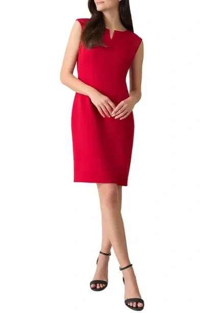 Kasper Cutout Sheath Dress In Fire Red