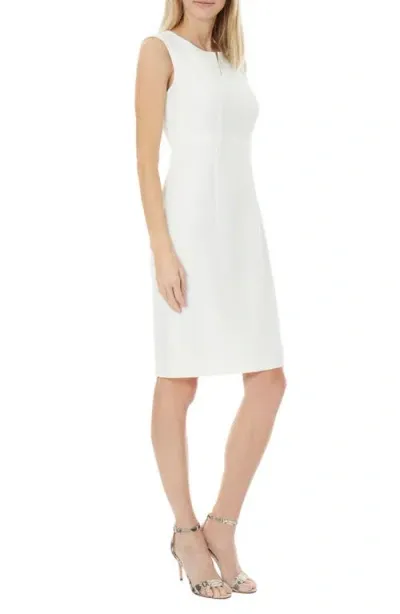 Kasper Cutout Sheath Dress In Vanilla Ice