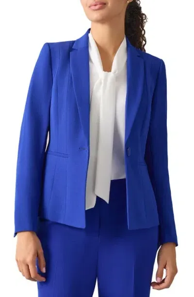 Kasper One-button Blazer In Royal Signature