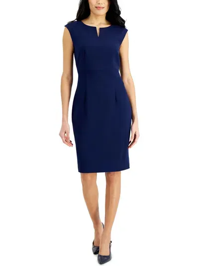 Kasper Petites Womens Seamed Sheath Wear To Work Dress In Multi