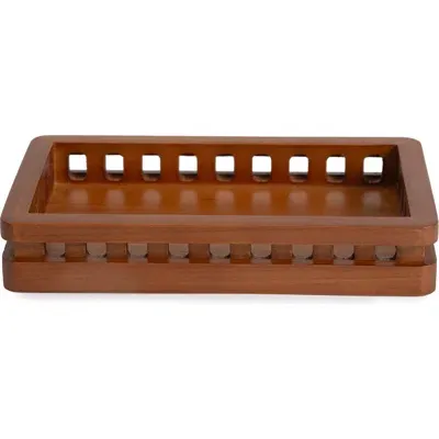 Kassatex Osaka Acacia Wood Soap Dish In Medium Brown