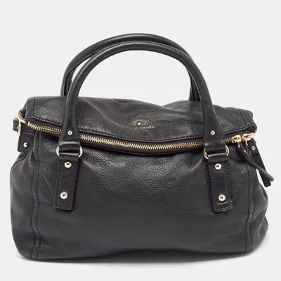 Pre-owned Kate Spade Black Leather Cobble Hill Leslie Satchel