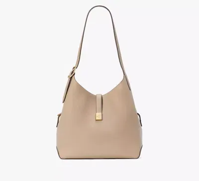 Kate Spade Deco Large Shoulder Bag In Taupe Leather