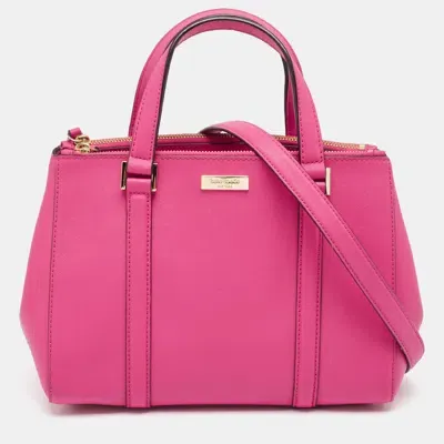 Pre-owned Kate Spade Pink Leather Newberry Lane Loden Tote