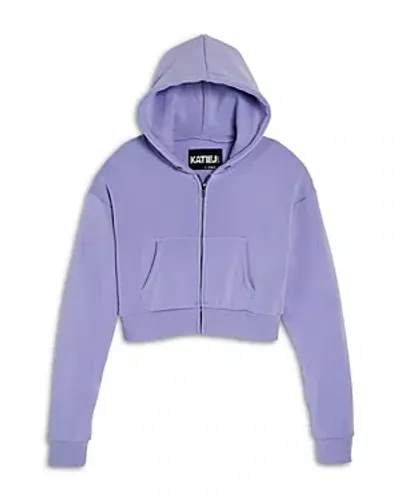 Katiejnyc Girls' Dylan Zip Hoodie - Big Kid In Lilac