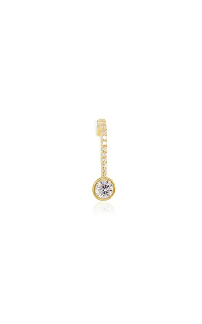 Katkim Oasis Pavé 18k Yellow Gold Diamond Single Earring