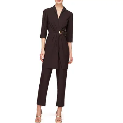 Kay Unger Florence Jumpsuit In Espresso