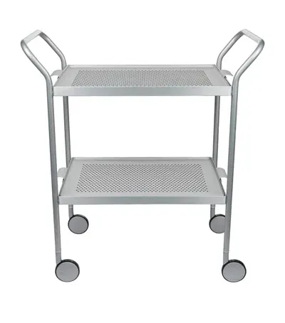 Kaymet Rubber Grip Two-tiered Trolley In Metallic