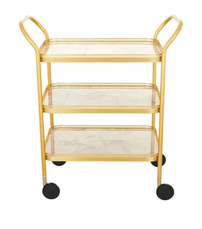 Kaymet Triple Tier Dinks Trolley In Brown