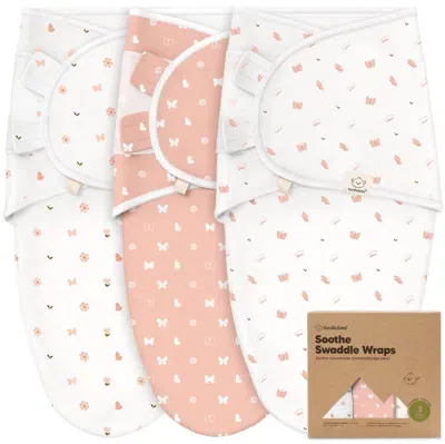 Keababies Kids' 3-pack Soothe Swaddle Wraps In Butterflies