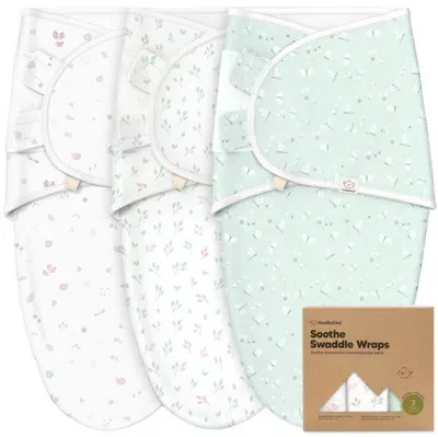 Keababies Kids' 3-pack Soothe Swaddle Wraps In Garden