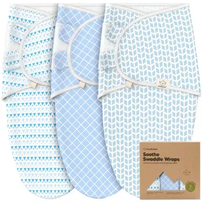 Keababies Kids' 3-pack Soothe Swaddle Wraps In Storm