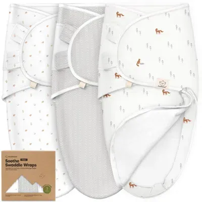 Keababies Kids' 3-pack Soothe Zippy Swaddle Wrap In Forest