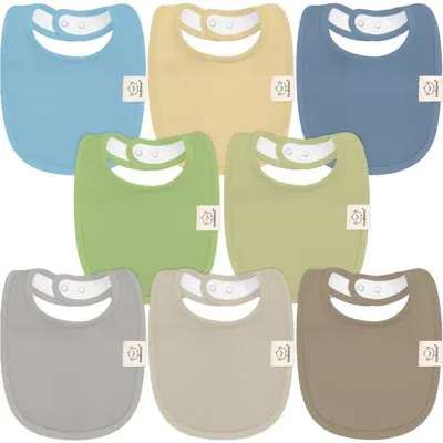 Keababies Kids'  8-pack Baby Drool Bibs In Brown