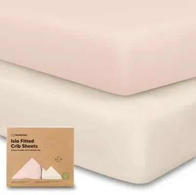 Keababies Kids' Isla Fitted Crib Sheets In Cameo