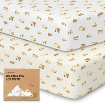 Keababies Kids'  Isla Fitted Mini Crib Sheets In White