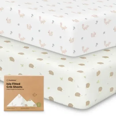 Keababies Kids'  Isla Fitted Mini Crib Sheets In White