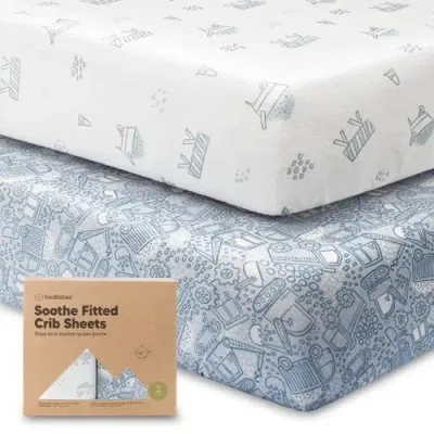 Keababies Kids'  Soothe Fitted Crib Sheet In Excavation