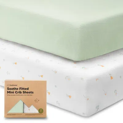 Keababies Kids'  Soothe Fitted Mini Crib Sheet In Green