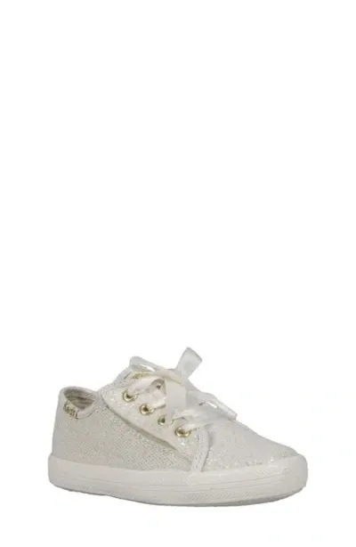 Keds ® Kids' Kickstart Celebrations Sneaker In Ivory Sparkle