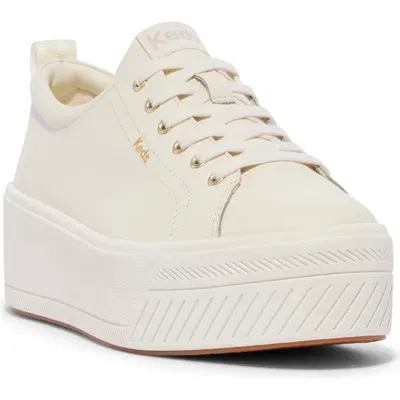 Keds ® Sklyer Platform Sneaker In Egret/champagne Leather