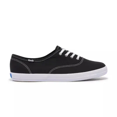 Keds Women's Champion Originals Lace Up Canvas Sneakers In Black/white