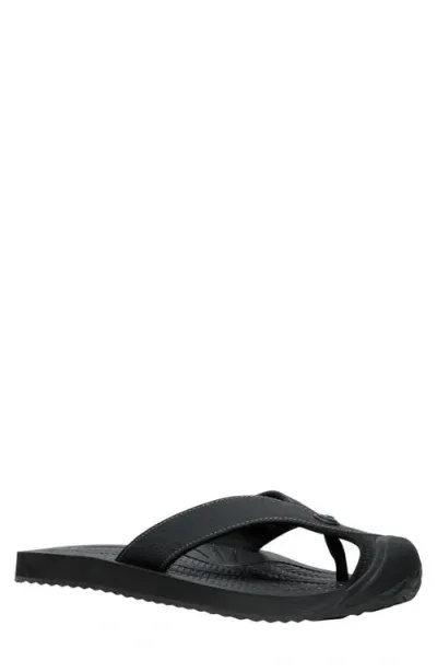 Keen Barbados Flip Flop In Black/steel Grey