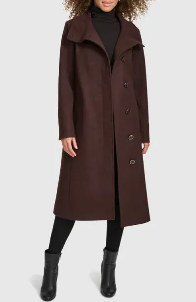 Kenneth Cole New York Walking Coat In Chocolate