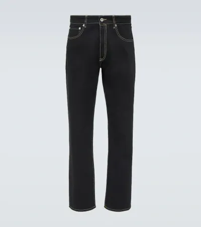 Kenzo Bara Mid-rise Slim Jeans In Black