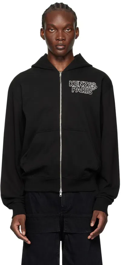 Kenzo Black  Paris Constellation Hoodie In Schwarz