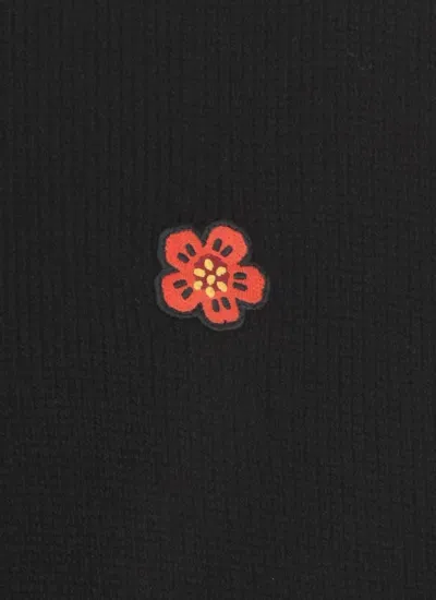 Kenzo Black Wool Boke Flower Knitwear