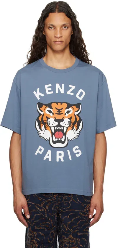 Kenzo Lucky Tiger T-shirt In Blue