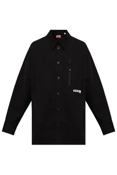 Kenzo Boke Flower 2.0 Oversized Shirt In Black