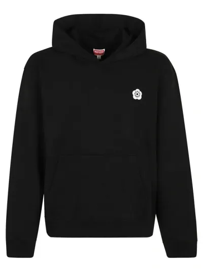 Kenzo Hoodie Mit Boke Flower-patch In Black