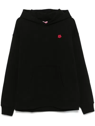 Kenzo Boke Flower Cotton Hoodie In Black