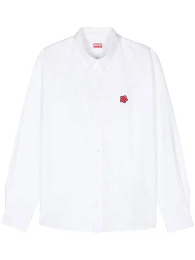 Kenzo Boke Flower Crest Shirt Clothing In White