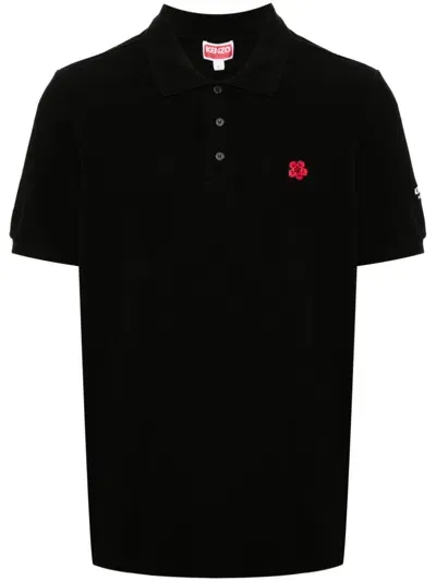 Kenzo Boke Flower Polo Shirt In Black