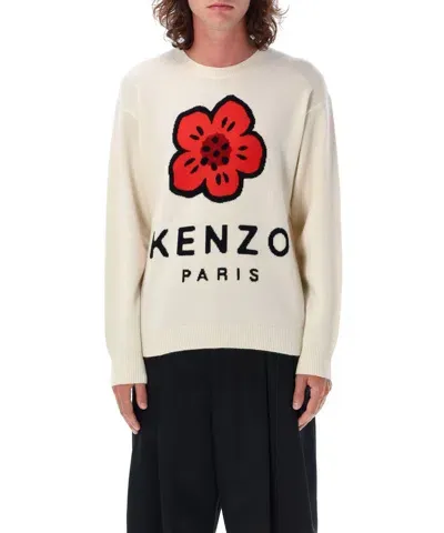 Kenzo Boke Flower Sweater In Beige