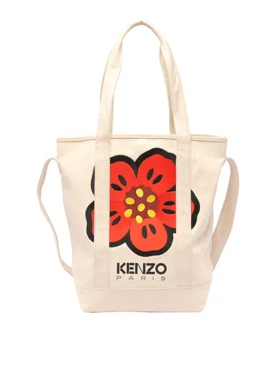 Kenzo Boke Flower Tote Bag In Beige