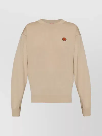 Kenzo Boke Flower Wool Sweater In Neutral