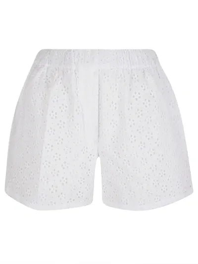 Kenzo Broderie Anglaise Shorts In Off-white