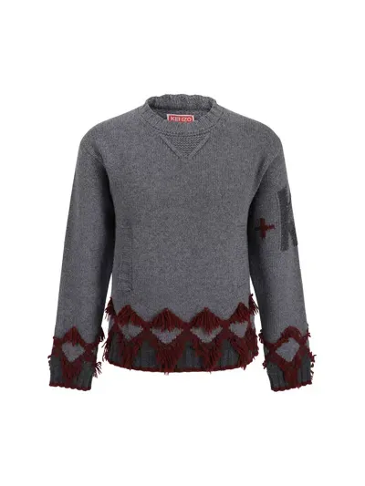 Kenzo Constellation Sweater In Misty Grey