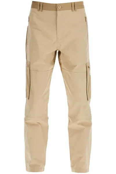 Kenzo Cotton Cargo Pants For Men In Beige