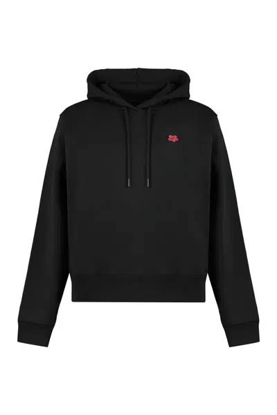 Kenzo Cotton Hoodie In Black