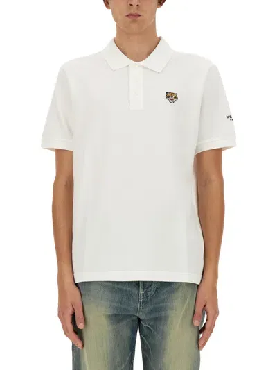 Kenzo Cotton Polo In White