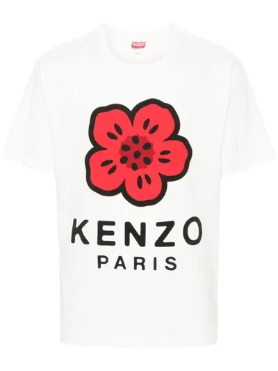 Kenzo Cotton T-shirt With Print In White