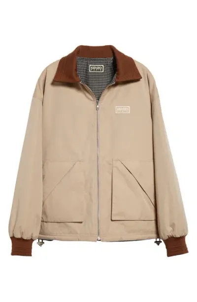 Kenzo Elevated Reversible Coach's Jacket In Beige